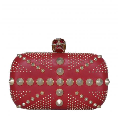 Alexander mcqueen studded on sale clutch